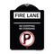 Signmission Fire Lane No Stopping No Standing W/ No Parking Heavy-Gauge Aluminum Sign, 24" x 18", BW-1824-24002 A-DES-BW-1824-24002 - alternate 1